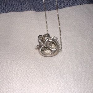 Anatomically correct heart .925 sterling silver necklace.